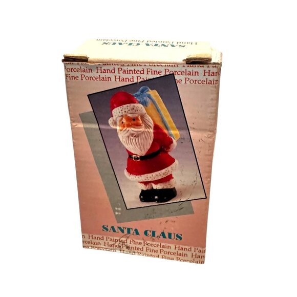 Vintage Holiday Santa Claus Figurine Painted Porcelain 1992 V.M.I. - Picture 7 of 9